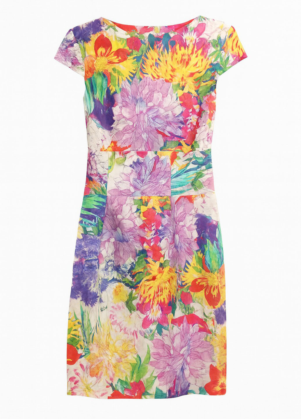 Комбінована кежуал сукня а-силует Sassofono з квітковим принтом