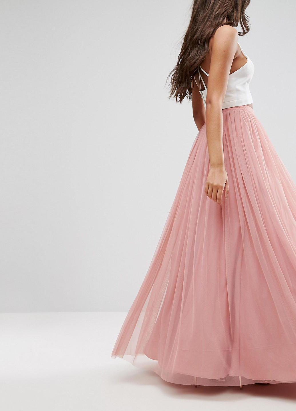 Розовая кэжуал однотонная юбка Asos плиссе, клешированная