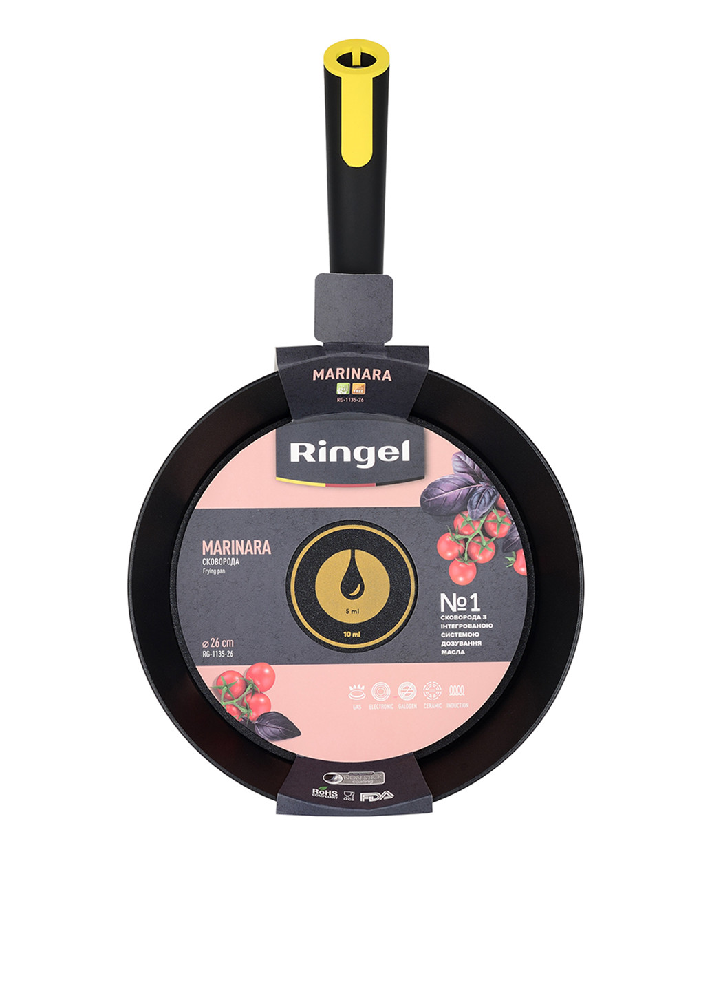 Сковорода глубокая б/крышк, 28 см Ringel (261554574)