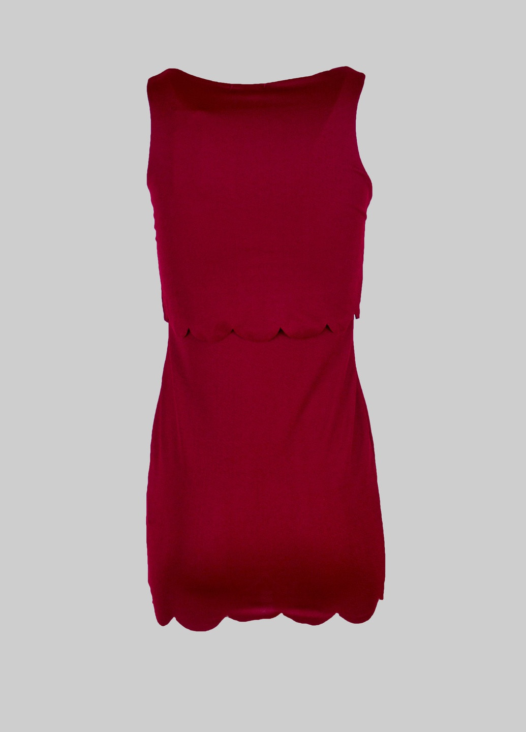Бордовое кэжуал платье Boohoo однотонное