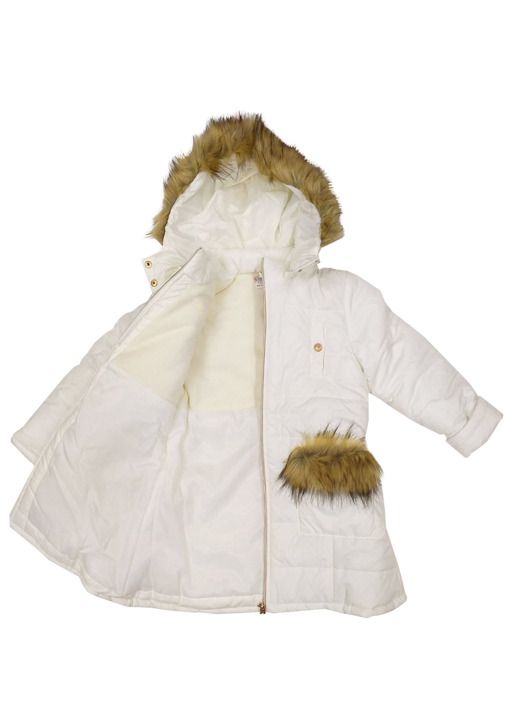 Молочная зимняя куртка Деньчик