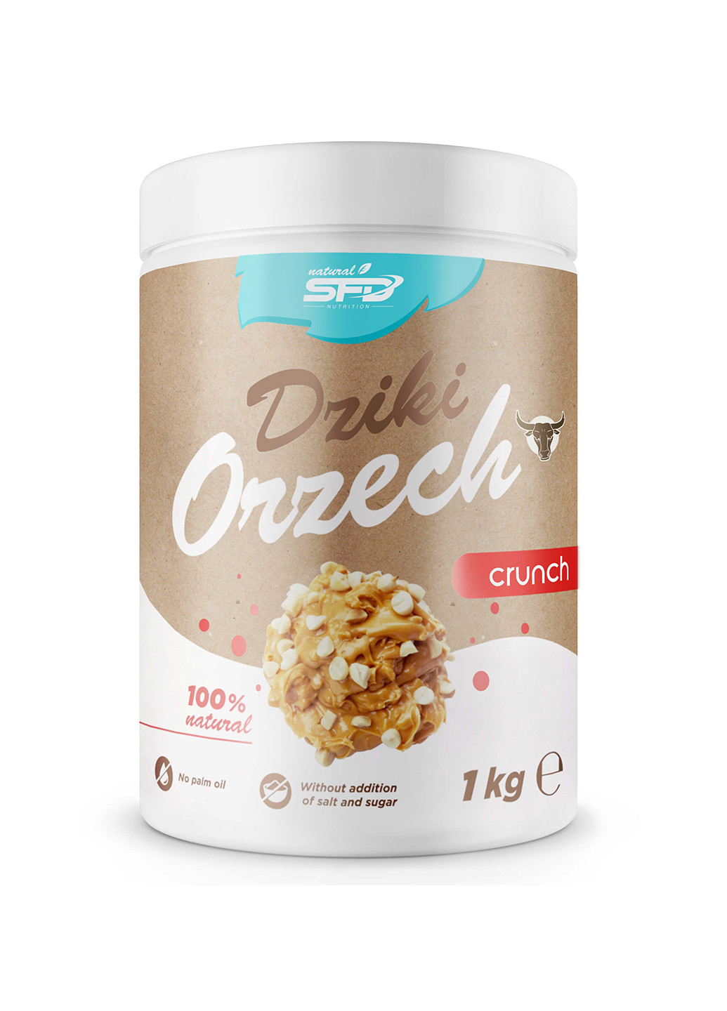 Ореховый крем Dziki Orzech - 1000g Crunch SFD Nutrition (241261142)