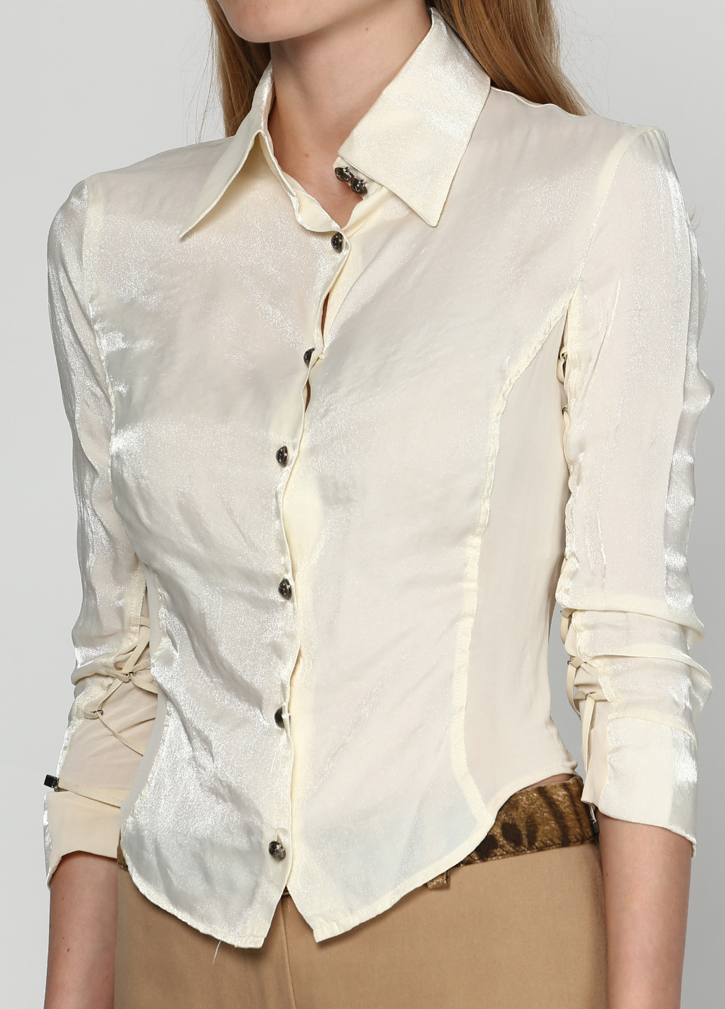Молочная демисезонная блуза Versace Jeans Couture