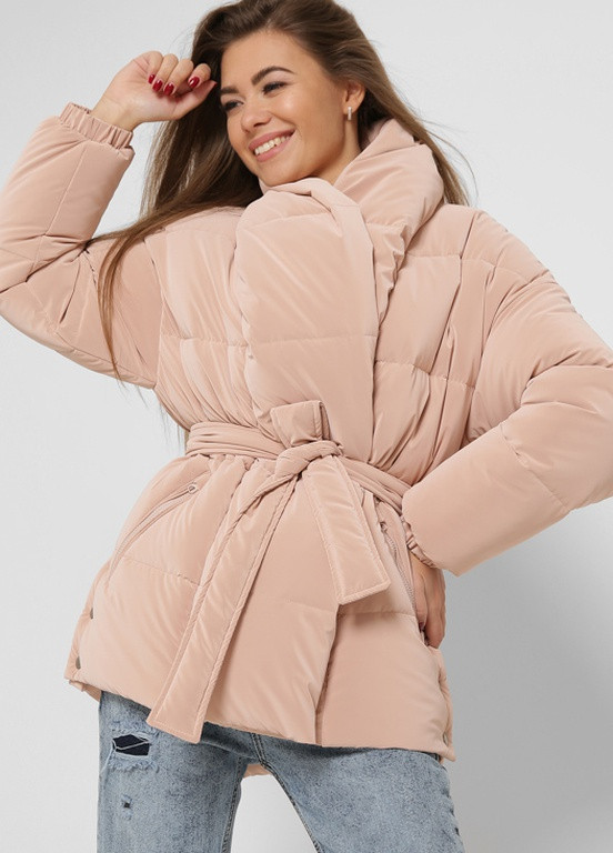 Пудрова зимня жіноча зимова куртка X-Woyz