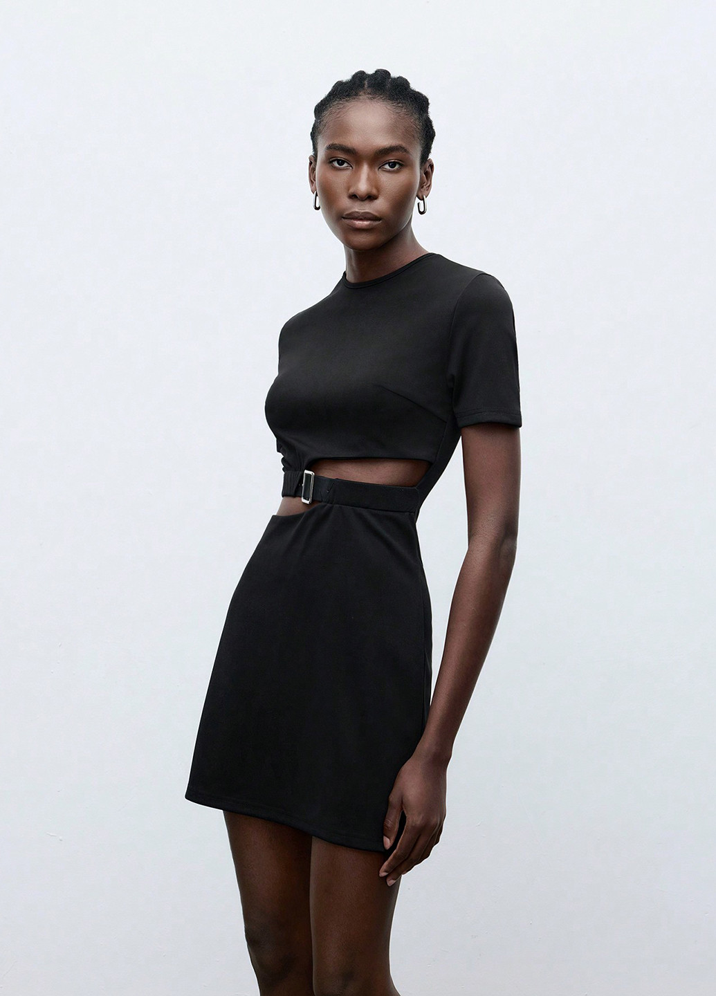 Чорна вечірня, кежуал сукня силуетна SHEIN однотонна