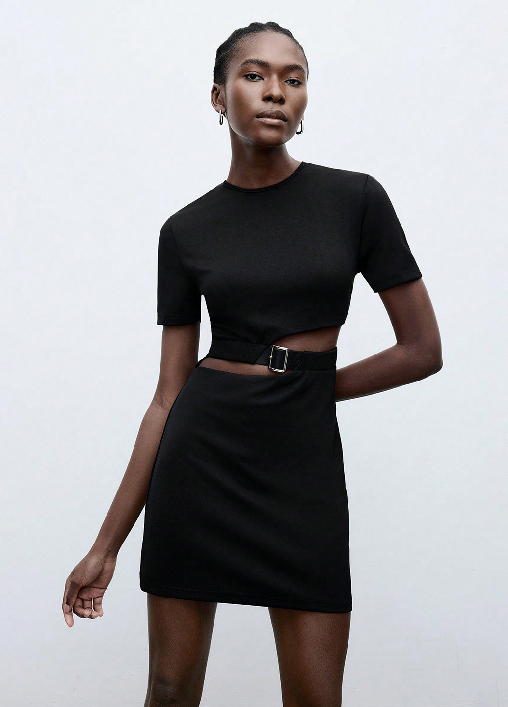 Чорна вечірня, кежуал сукня силуетна SHEIN однотонна