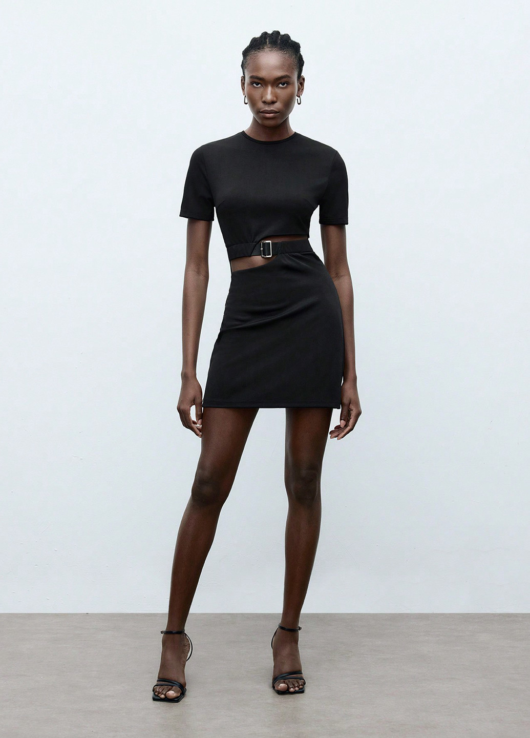 Чорна вечірня, кежуал сукня силуетна SHEIN однотонна