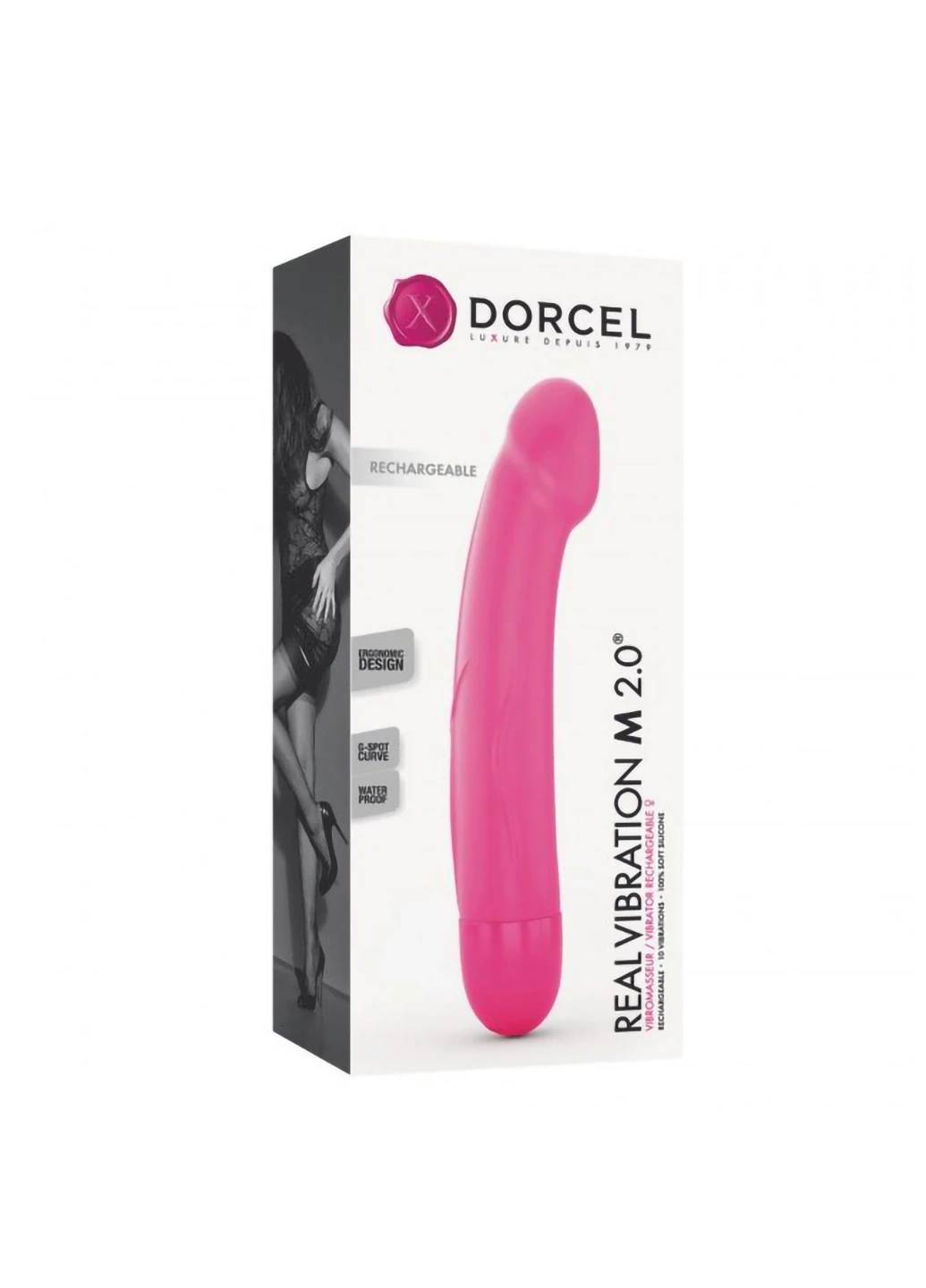 Вібратор Real Vibration M Magenta 2.0, діам 3,7см, що перезаряджається, для точки G Dorcel (254150867)