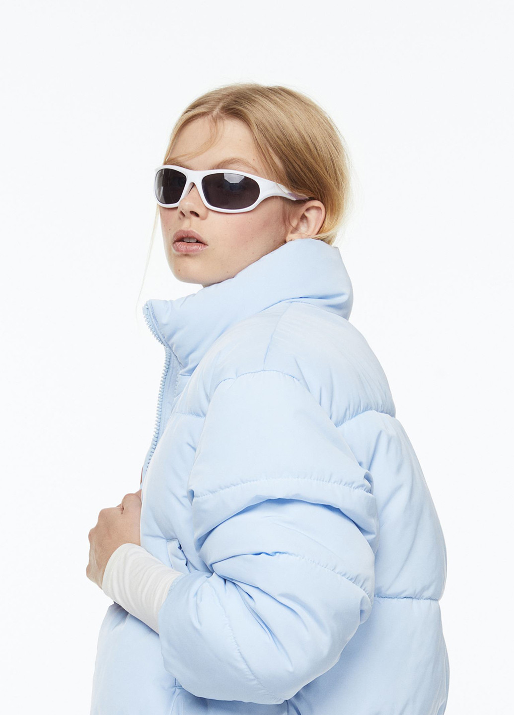 Світло-синя демісезонна куртка вільного крою H&M