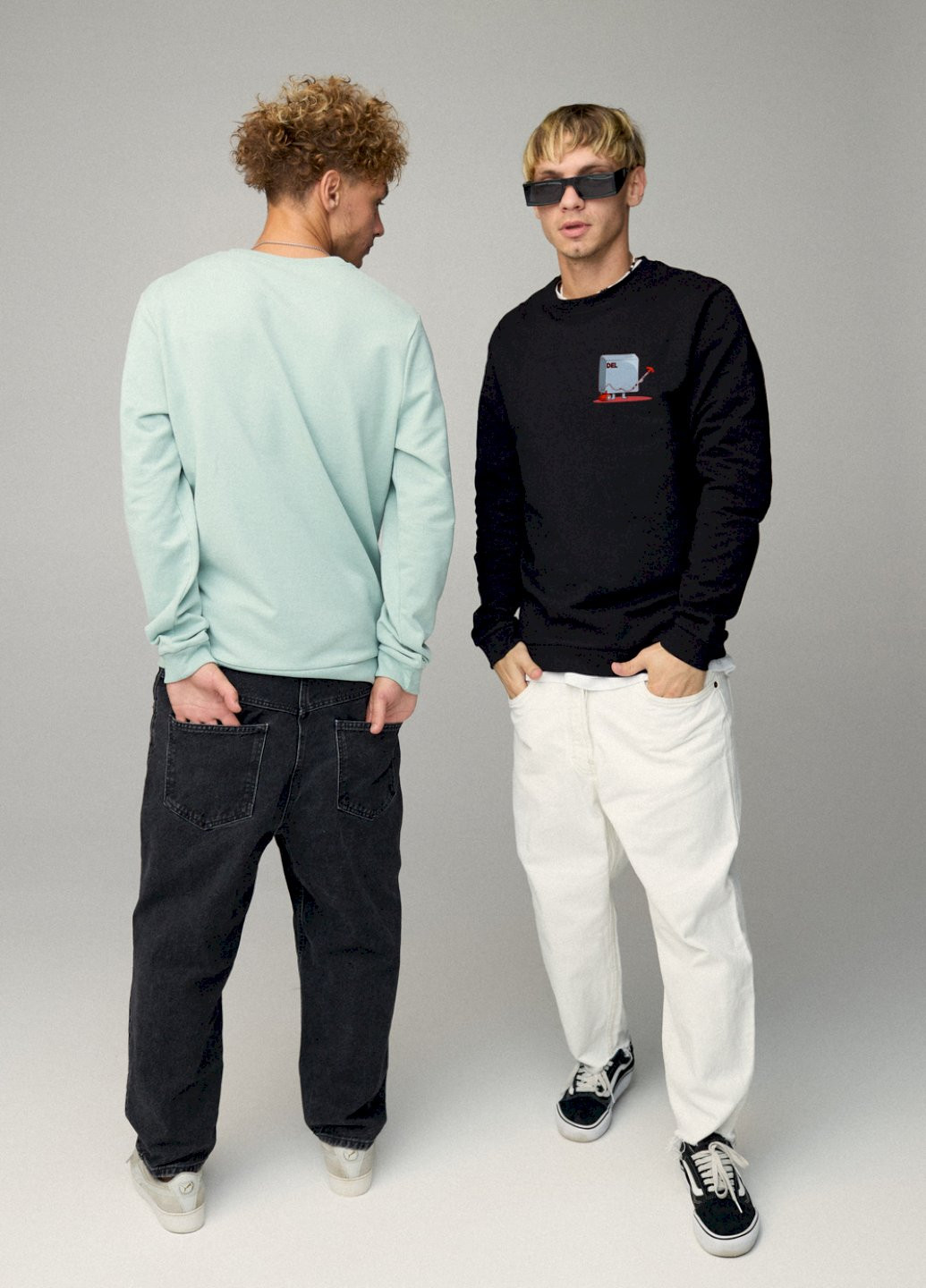 Чорний свитшот мужской basic /no flis/ YAPPI малюнок (254557673)