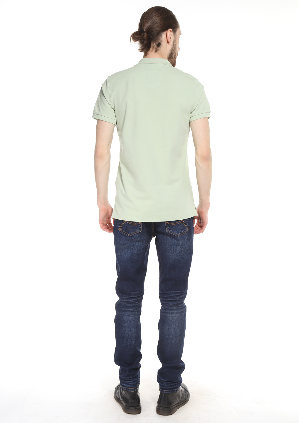 Салатовая футболка-поло для мужчин Time Out однотонная