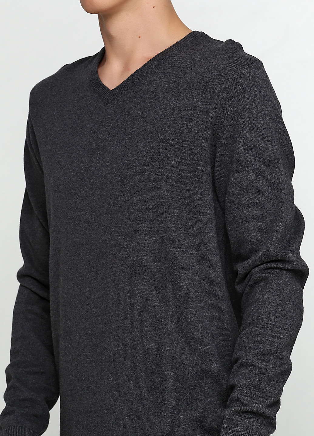 Грифельно-серый демисезонный пуловер пуловер Jean Pascal
