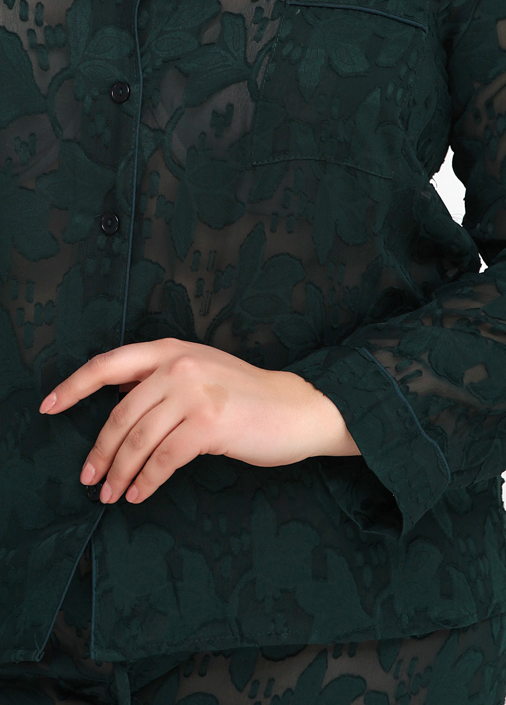 Темно-зеленая всесезон пижама (кофта, брюки) Women'secret