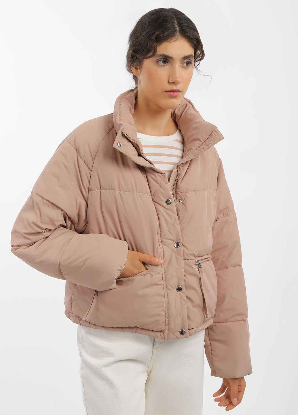 Бежевая демисезонная куртка Braska 8933-10