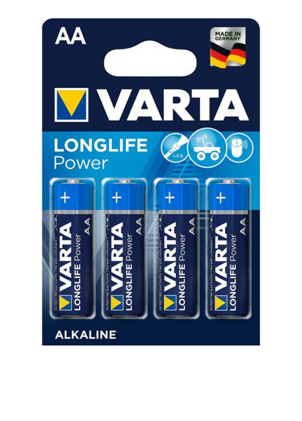Батарейка Varta LONGLIFE POWER AA BLI 4 ALKALINE (04906121414) сині
