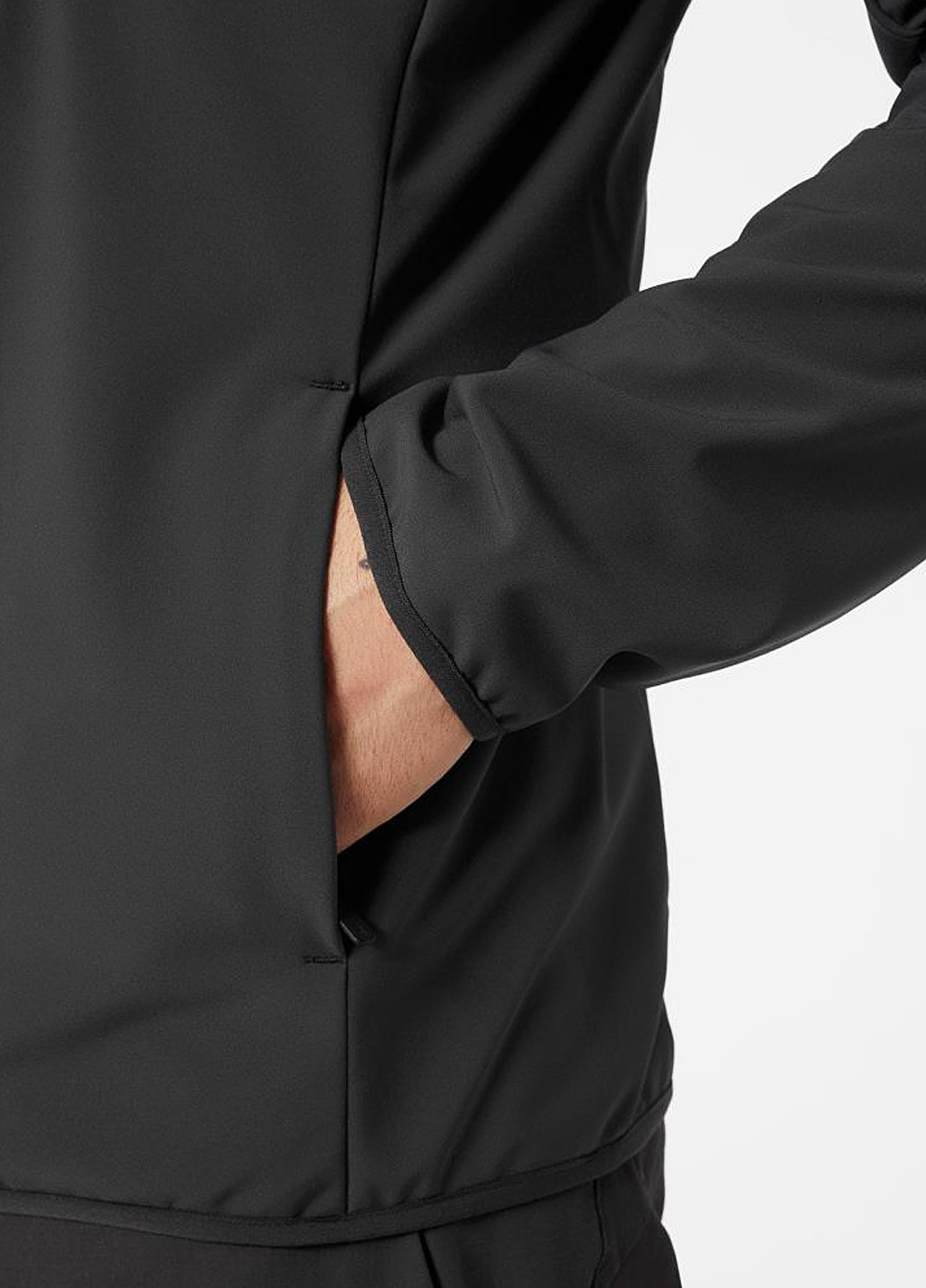 Черная демисезонная куртка 30223-980 Helly Hansen CREW SOFTSHELL JACKET 2.0