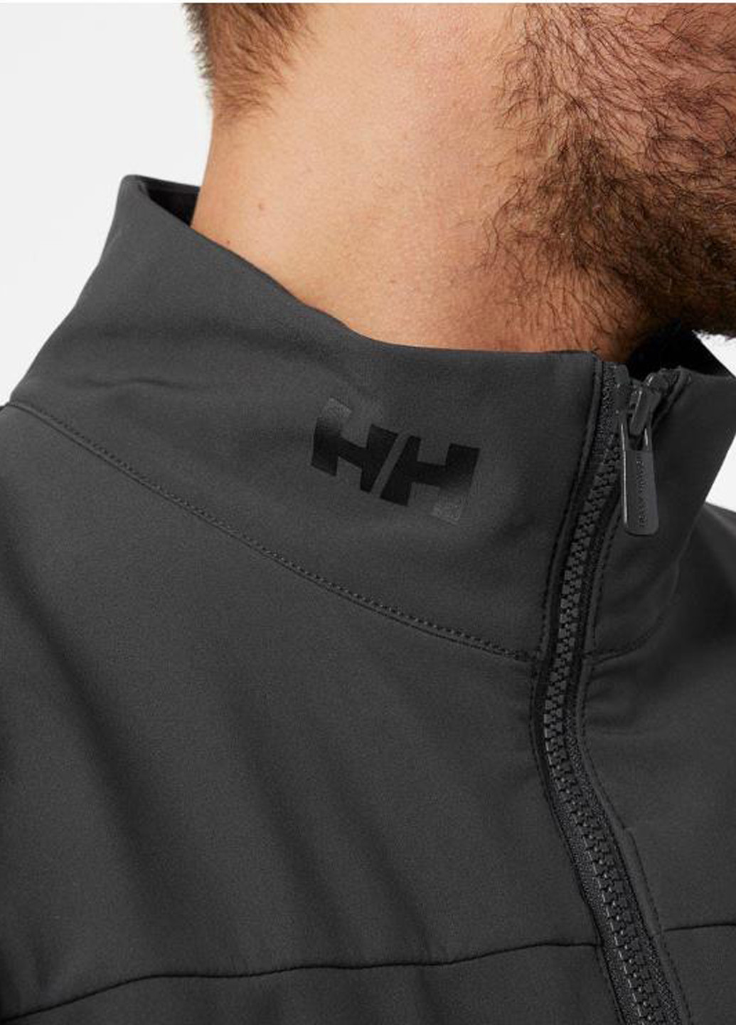 Черная демисезонная куртка 30223-980 Helly Hansen CREW SOFTSHELL JACKET 2.0