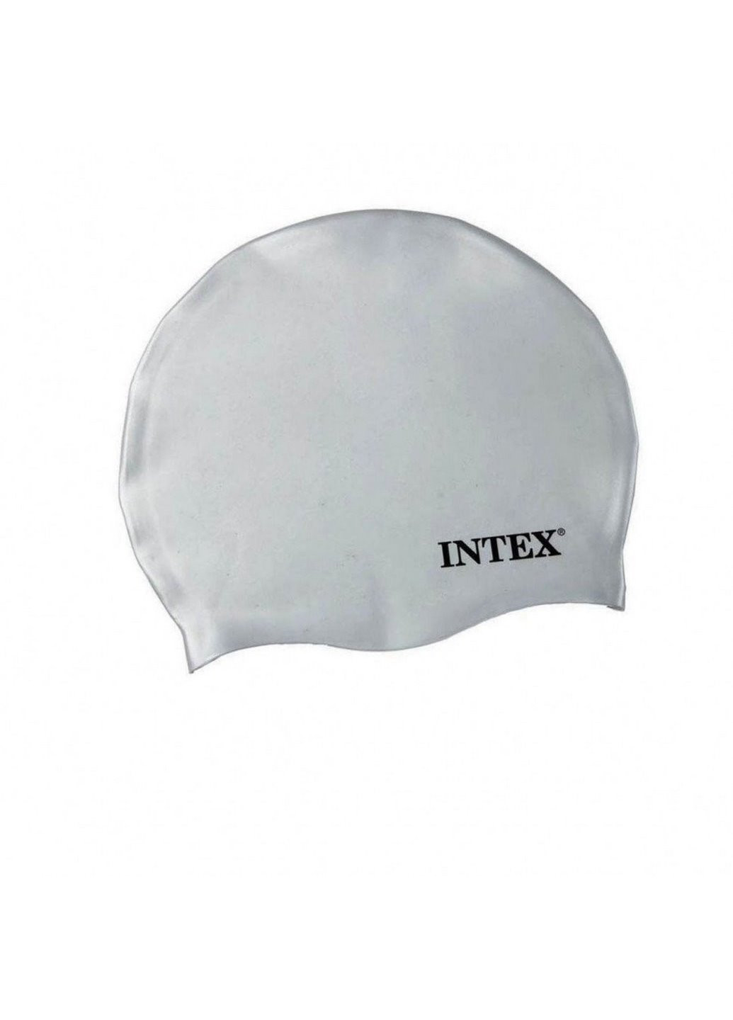 Шапочка для плавания 55991 Силикон, 1 размер (Белый) Intex (229706512)