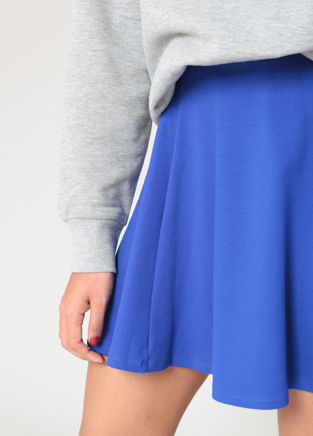 Синяя кэжуал однотонная юбка Pimkie клешированная