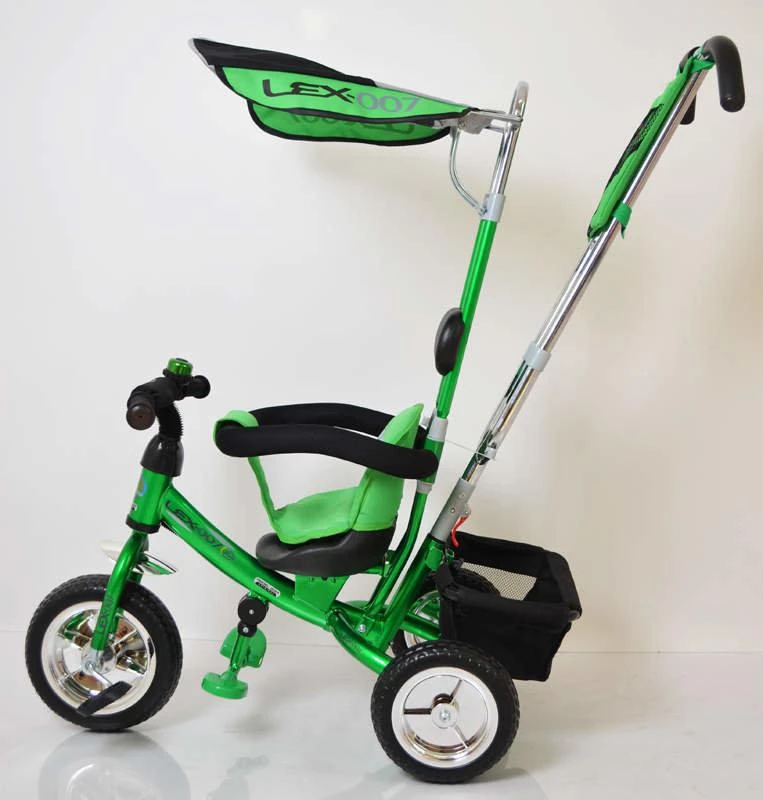 Трех-колесный Велосипед с родительской ручкой Lex-007 (10/8 EVA wheels) Green Sigma (252058443)