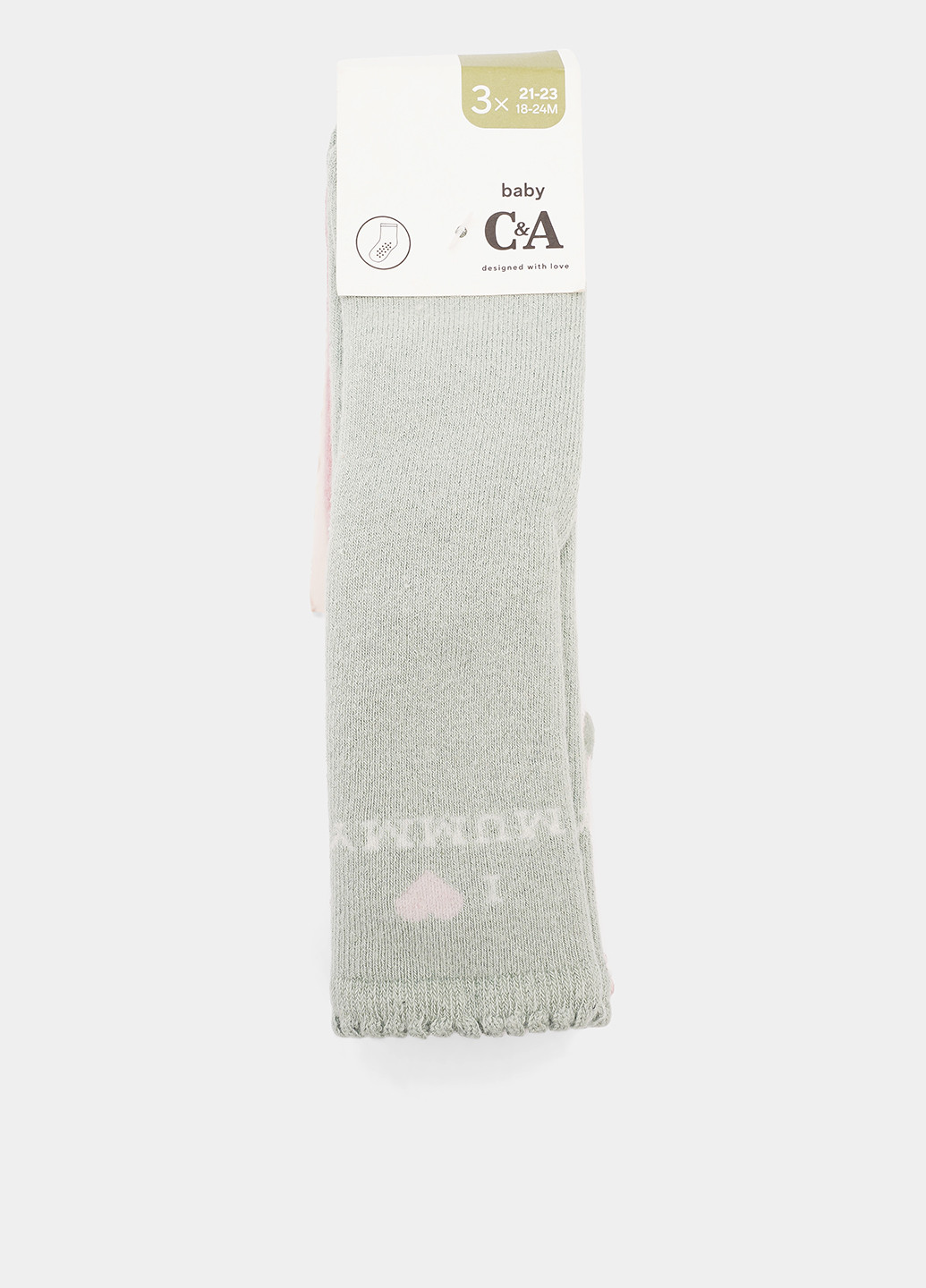 Комбіновані шкарпетки (3 пари) C&A написи (334008383)