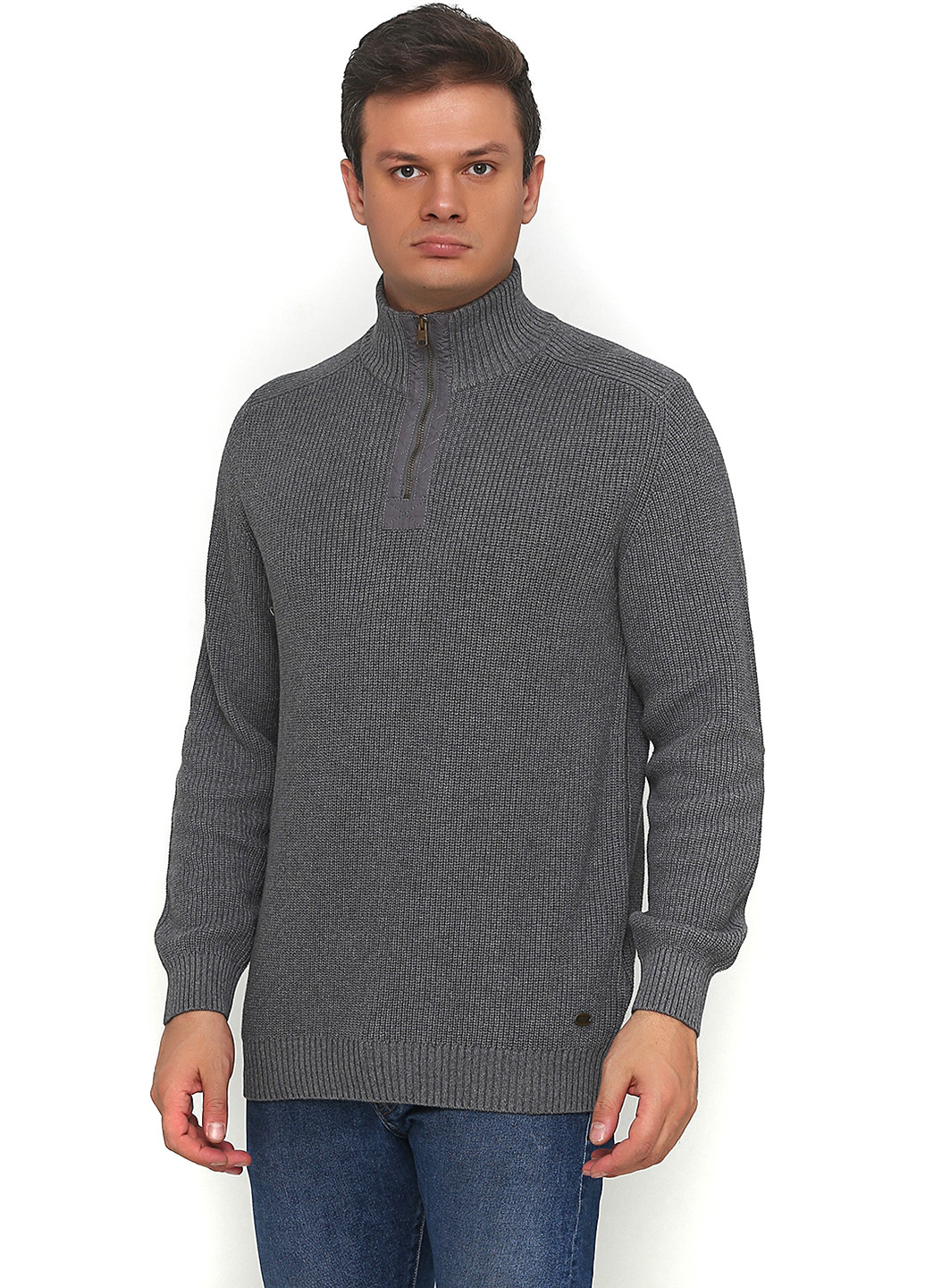 Серый демисезонный свитер Tom Tailor