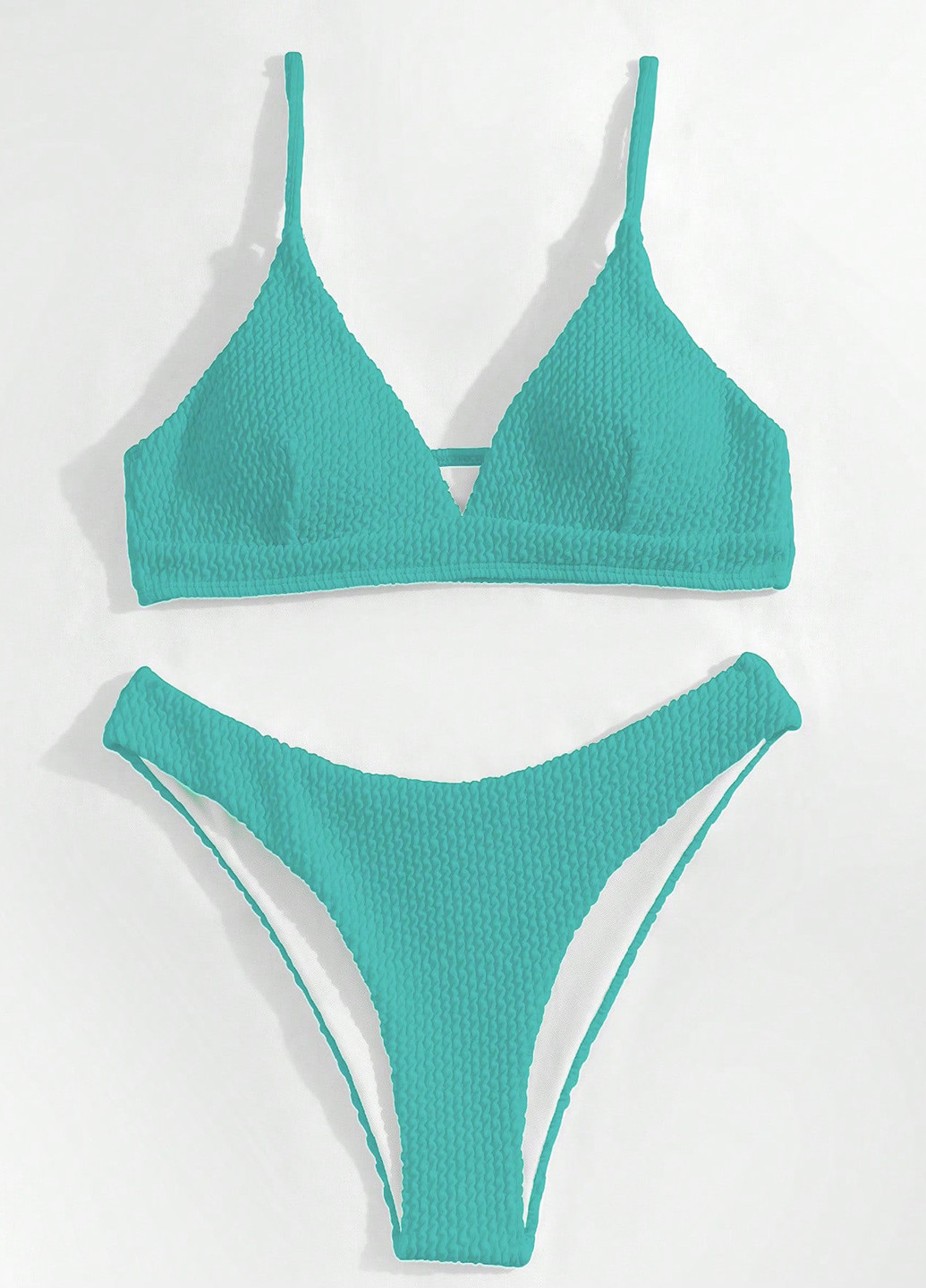 М'ятний літній купальник (ліф, трусики) роздільний SHEIN