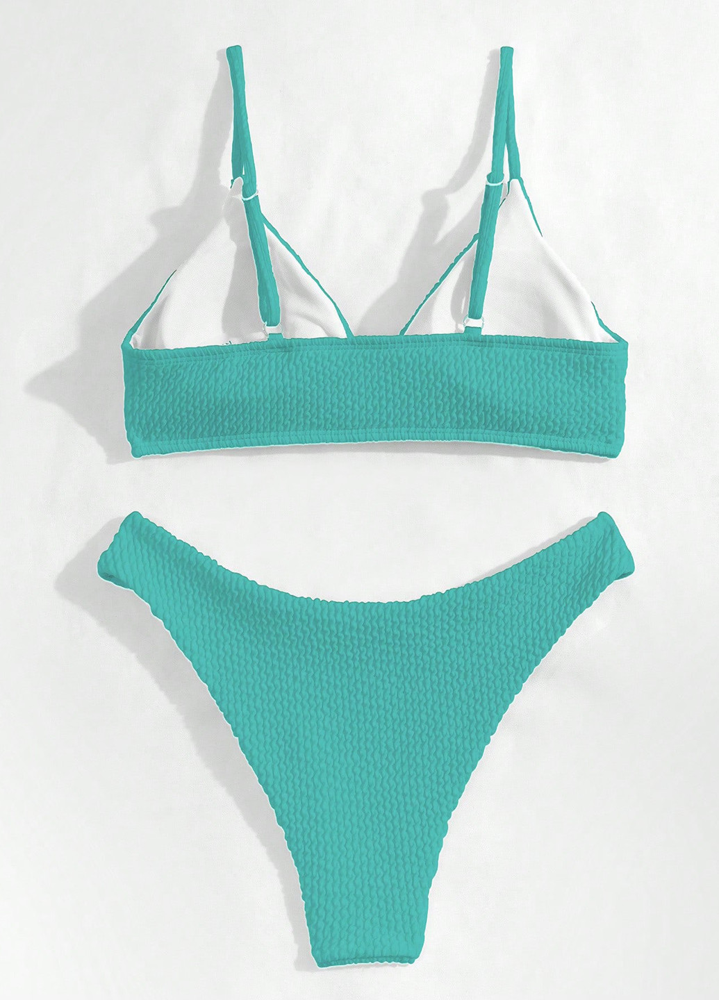 М'ятний літній купальник (ліф, трусики) роздільний SHEIN