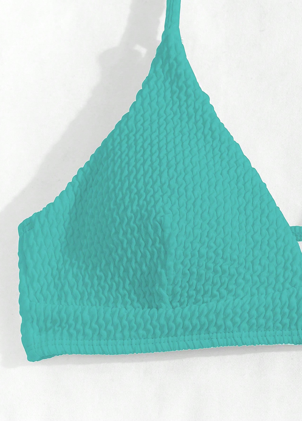 М'ятний літній купальник (ліф, трусики) роздільний SHEIN