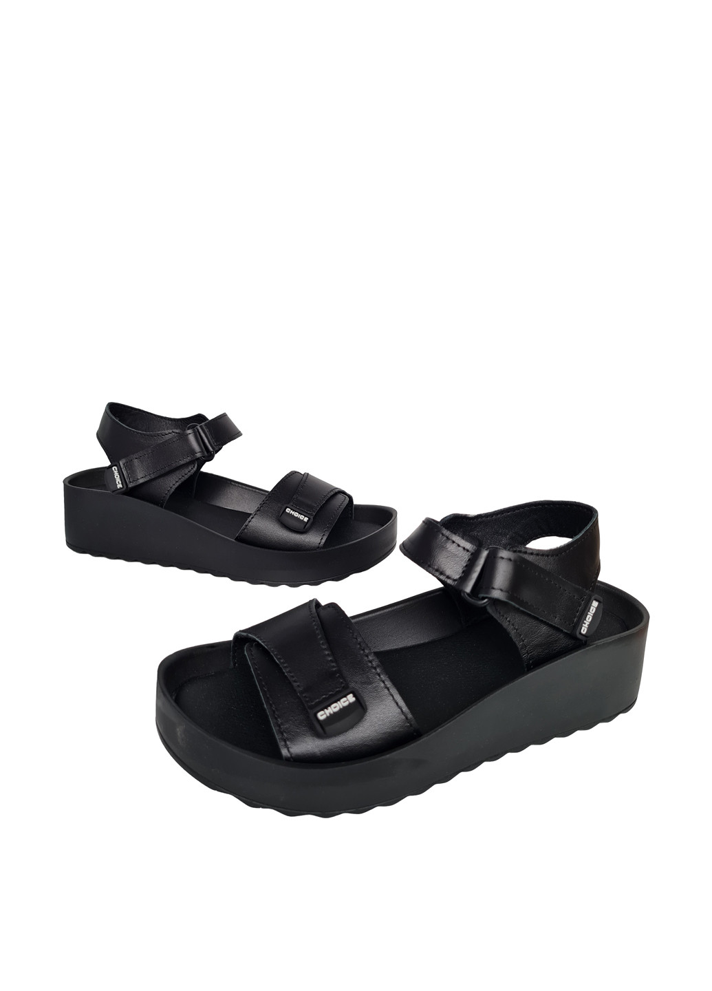 Черные босоножки Donna на липучке