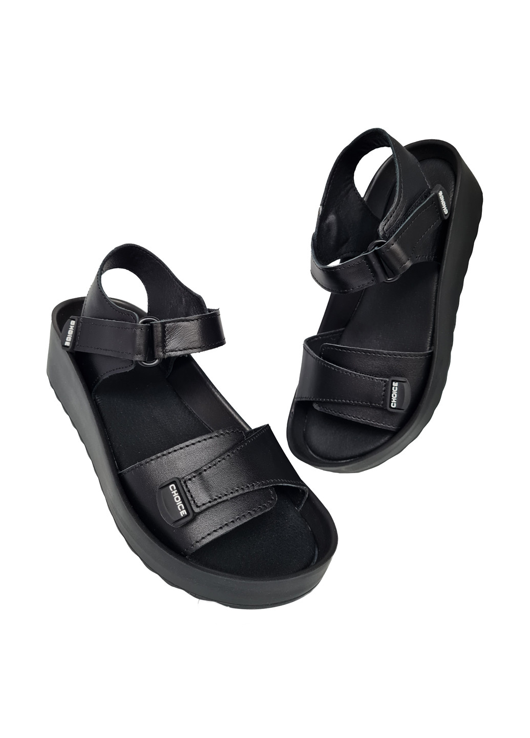 Черные босоножки Donna на липучке