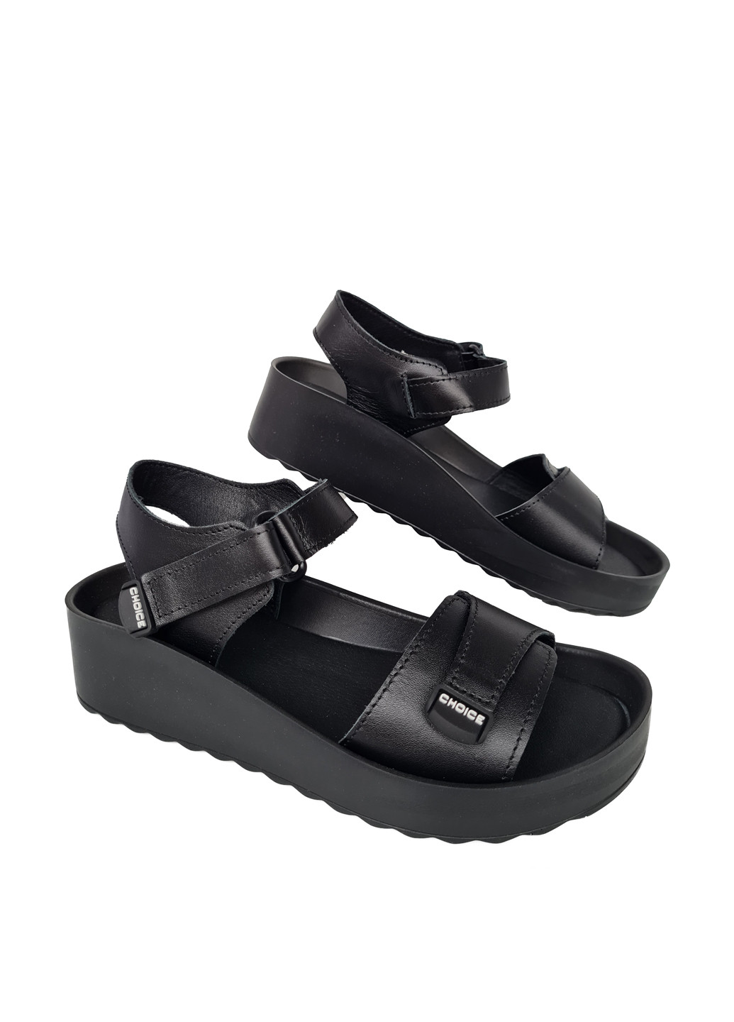 Черные босоножки Donna на липучке