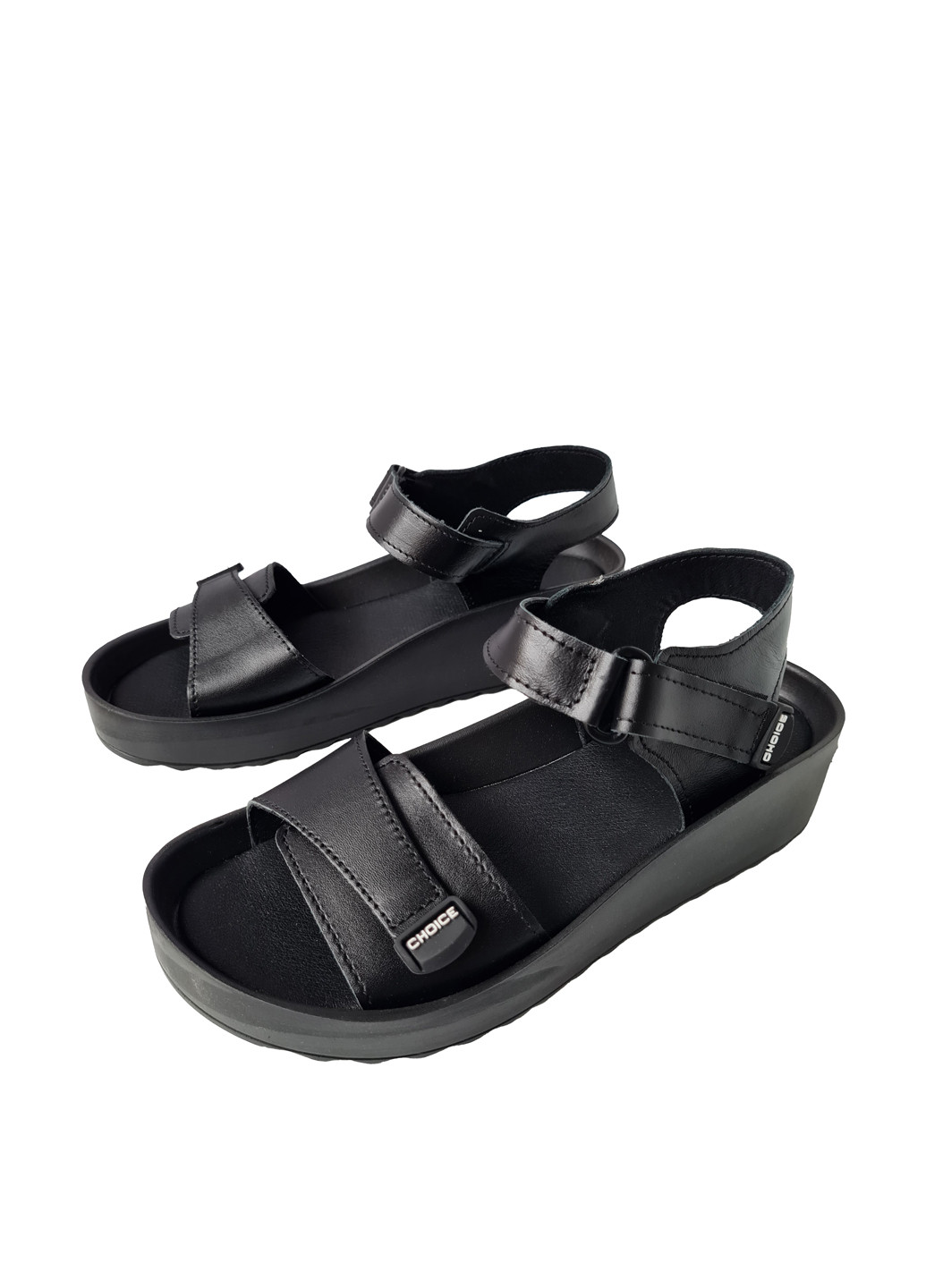 Черные босоножки Donna на липучке