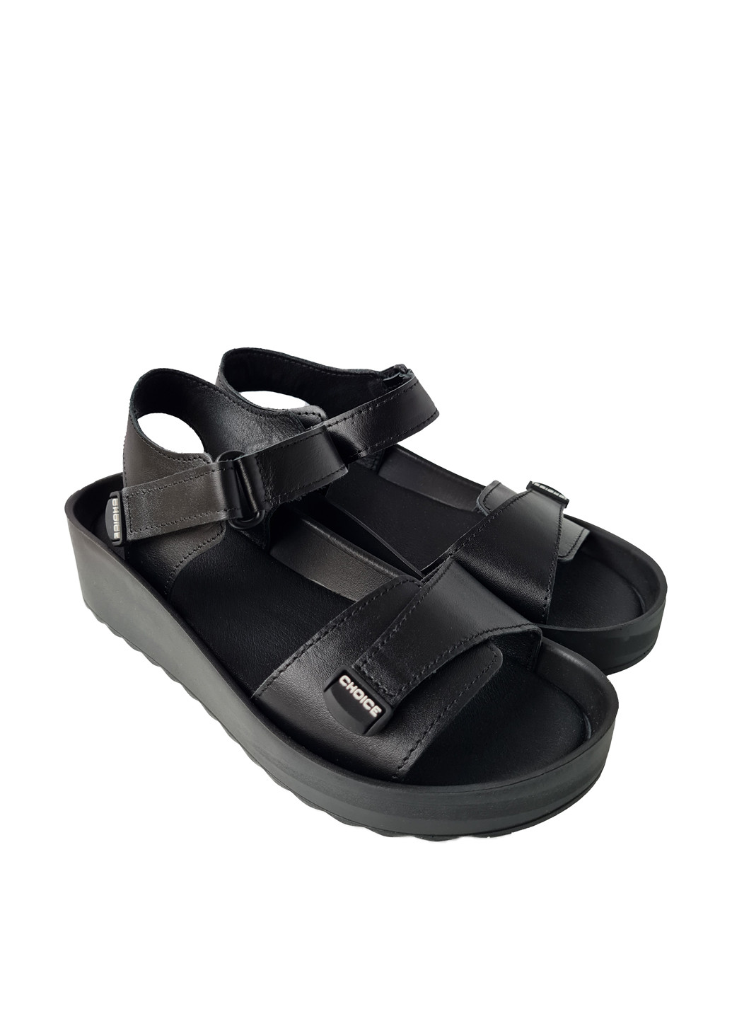 Черные босоножки Donna на липучке