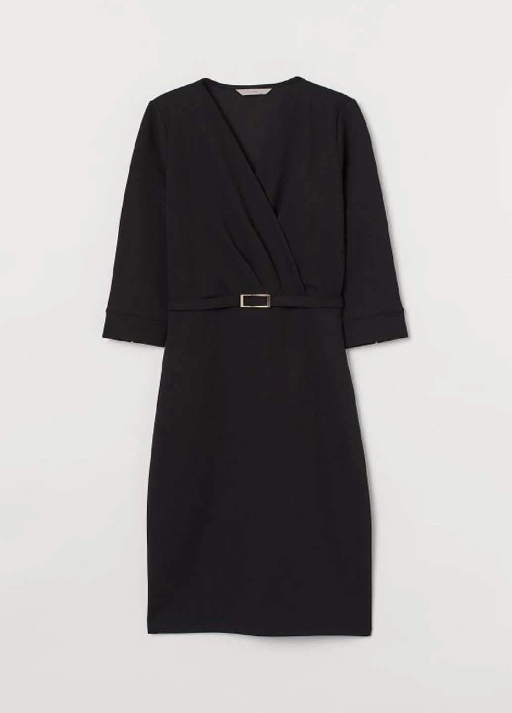 Черное платье H&M однотонное