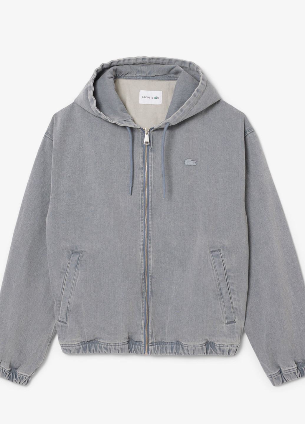 Серая демисезонная куртка Lacoste