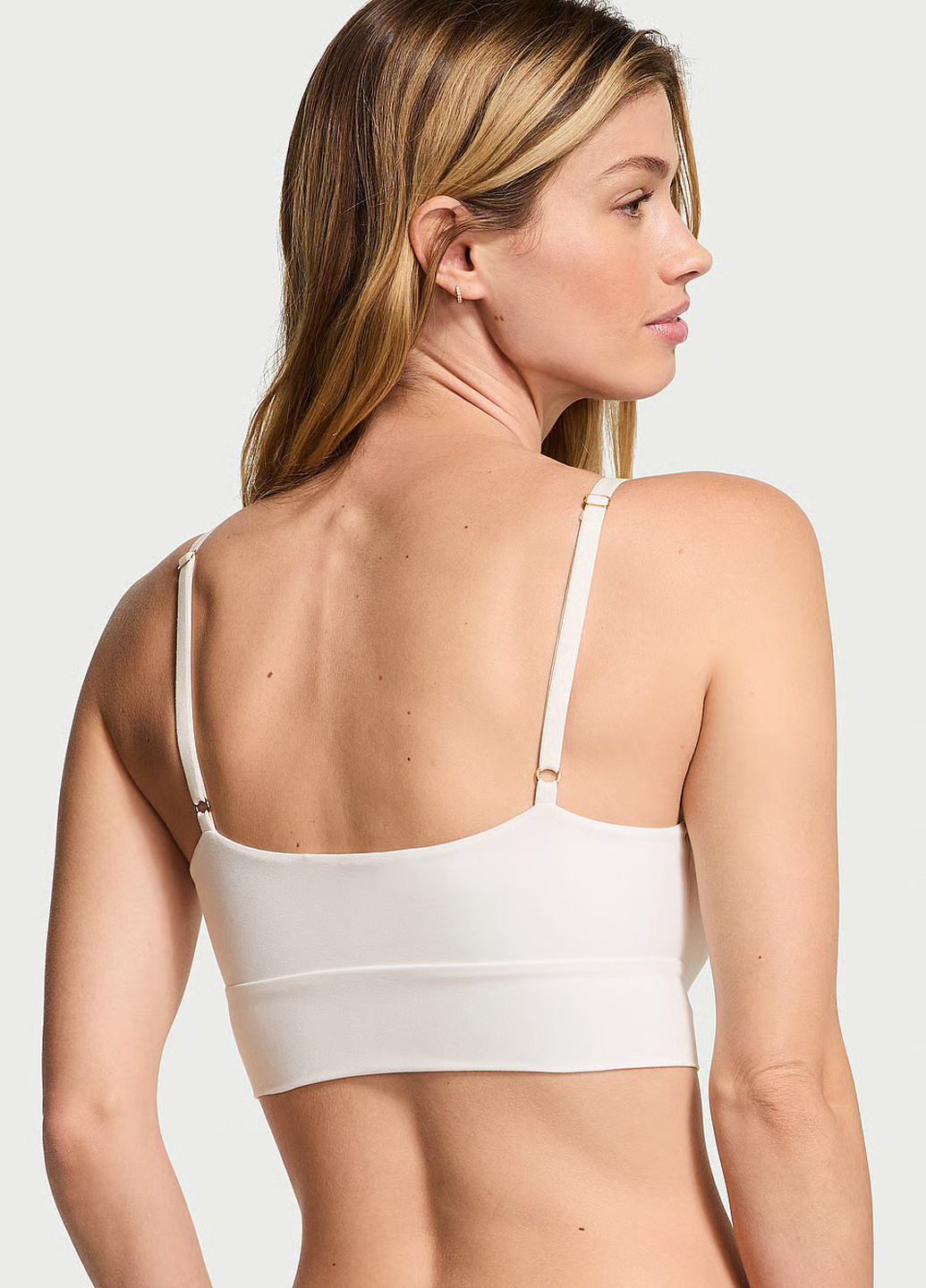 Білий топ бюстгальтер Victoria's Secret без кісточок поліамід