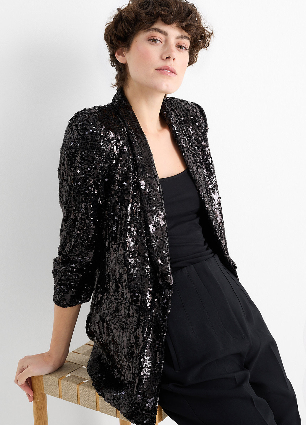 Черный женский жакет C&A однотонный - демисезонный