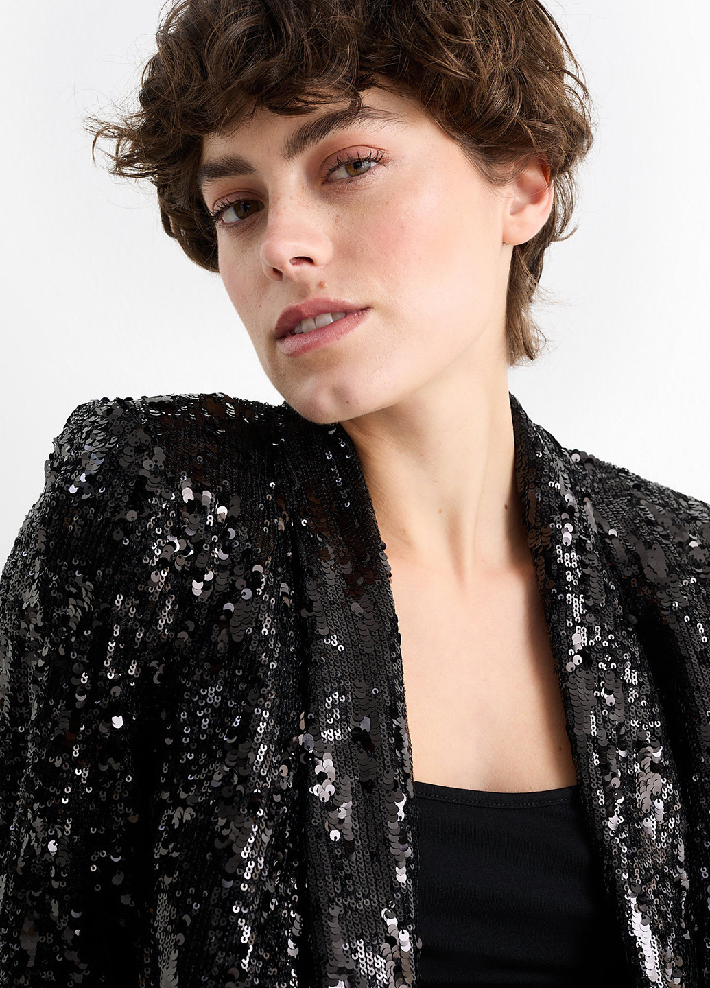 Черный женский жакет C&A однотонный - демисезонный