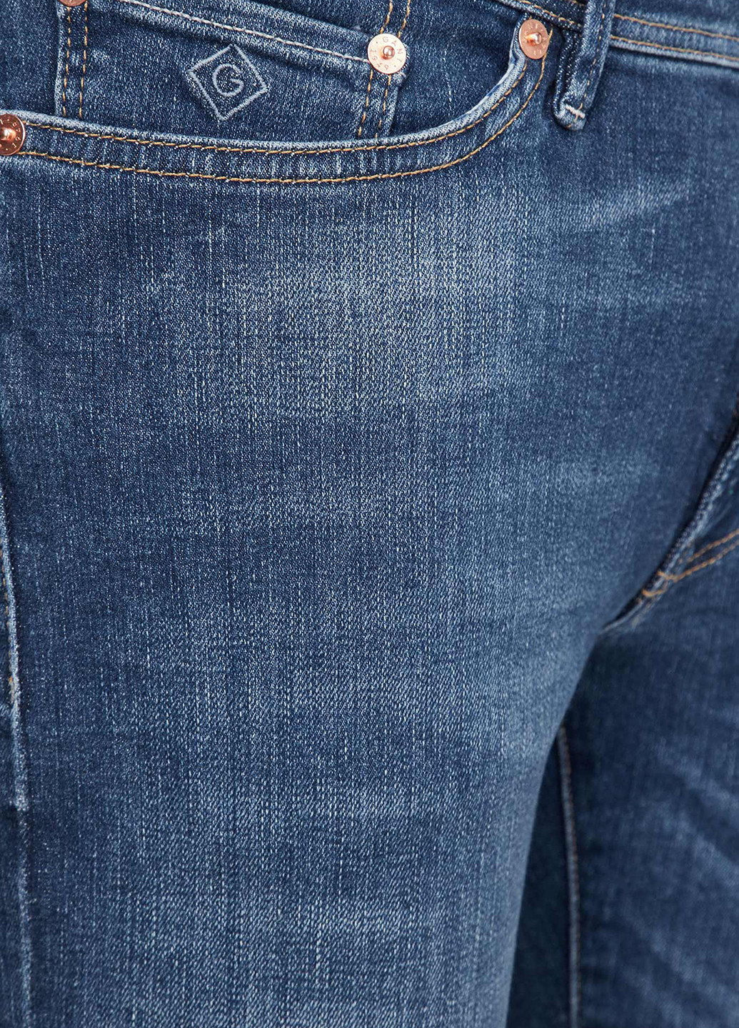 Синие демисезонные скинни джинсы Gant