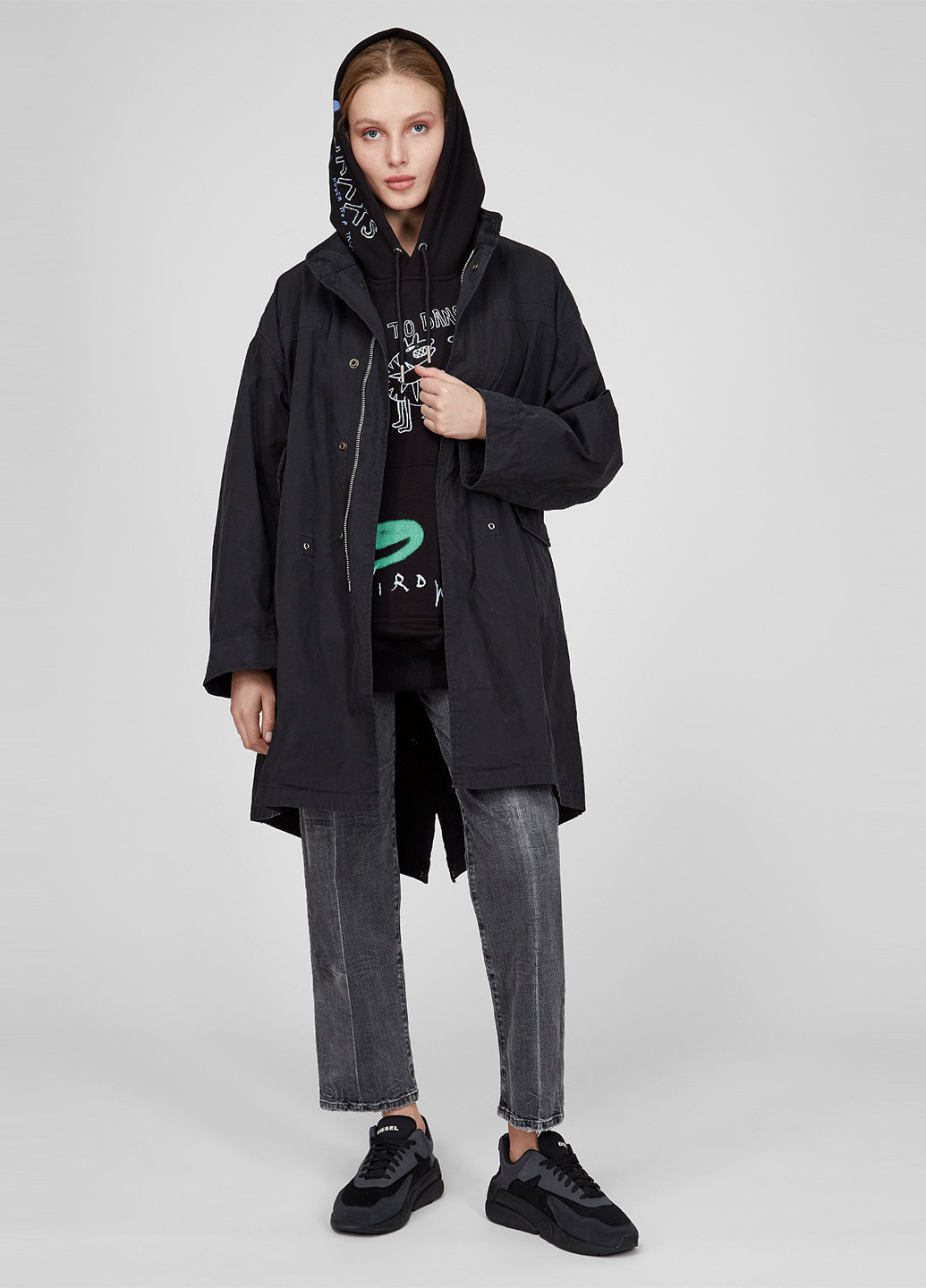 Плащ Diesel на молнии, на кнопках демисезон (250129261)