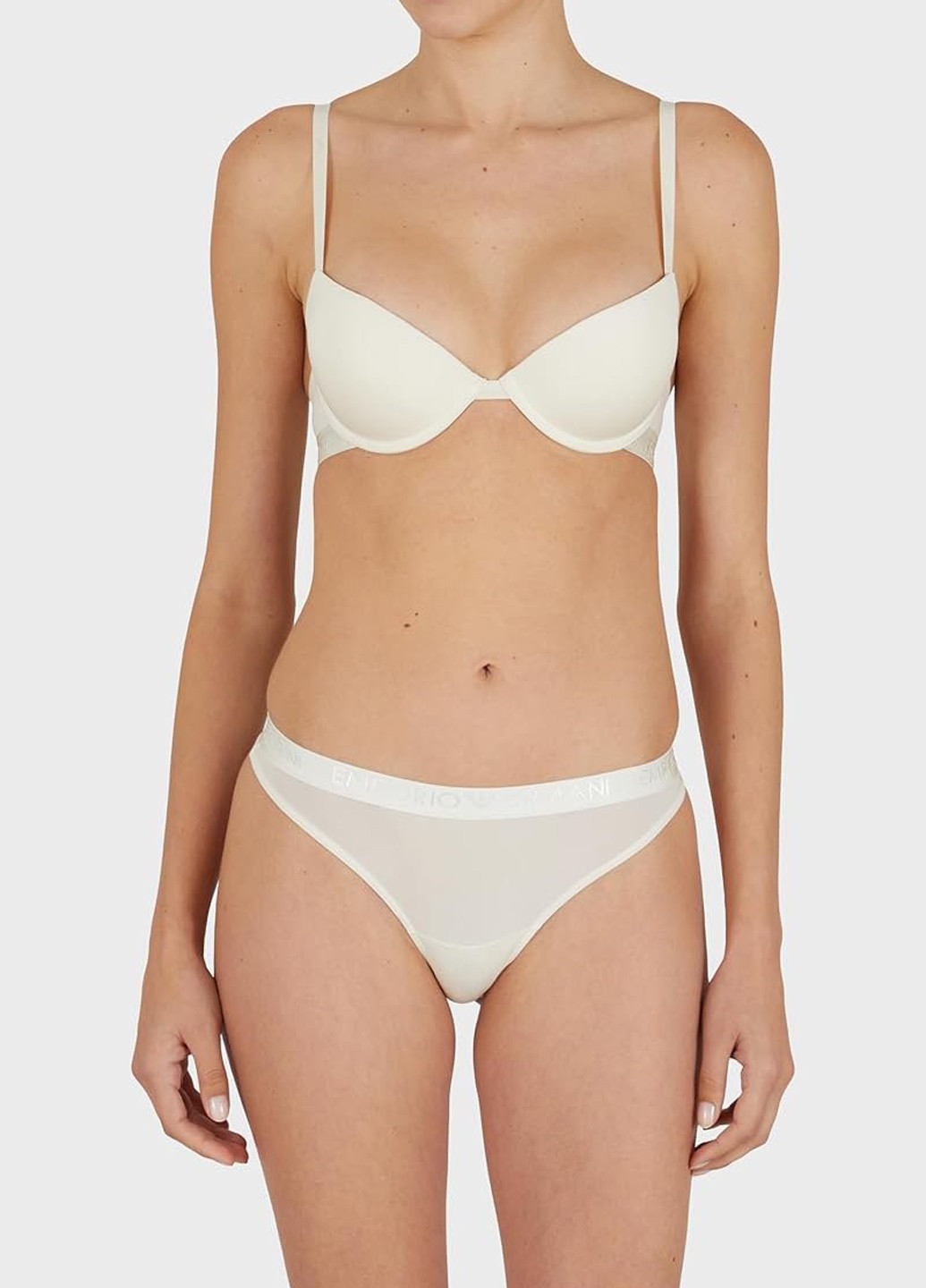 Молочний корбей бюстгальтер Emporio Armani з кісточками поліамід