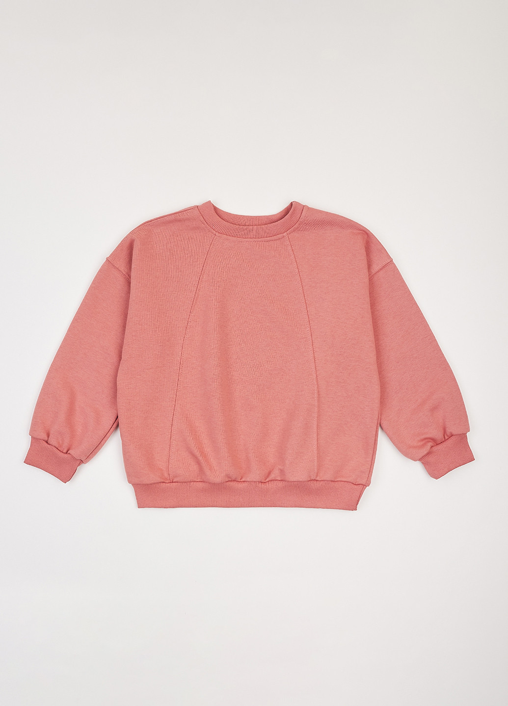 Фламинго свитшот однотонный розовый кэжуал хлопок, трехнитка