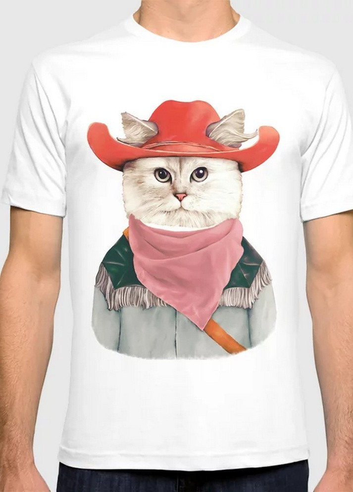 Белая футболка мужская с коротким рукавом WhyNotPrint