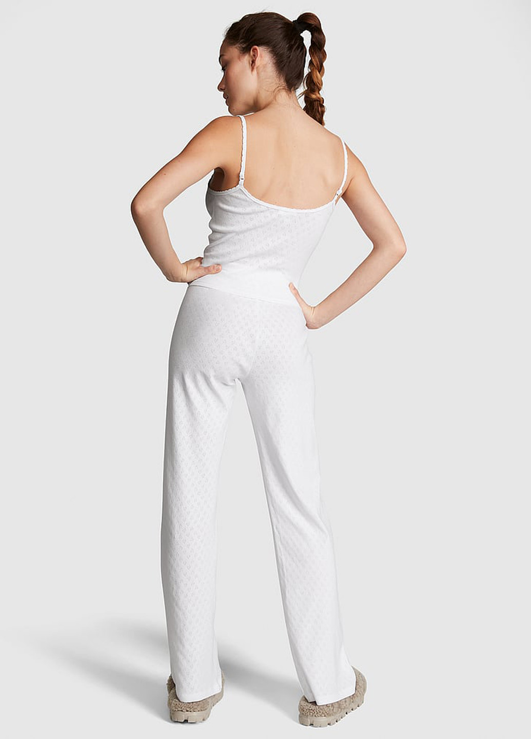 Белый демисезонный комплект (майка, брюки) Victoria's Secret