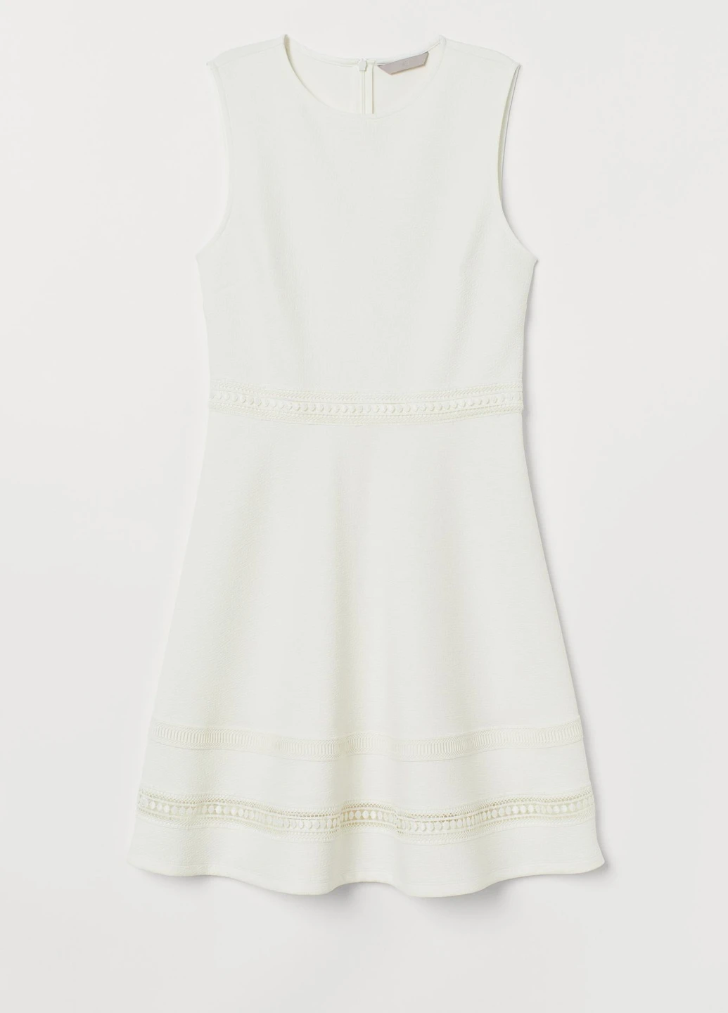 Молочное кэжуал платье H&M однотонное