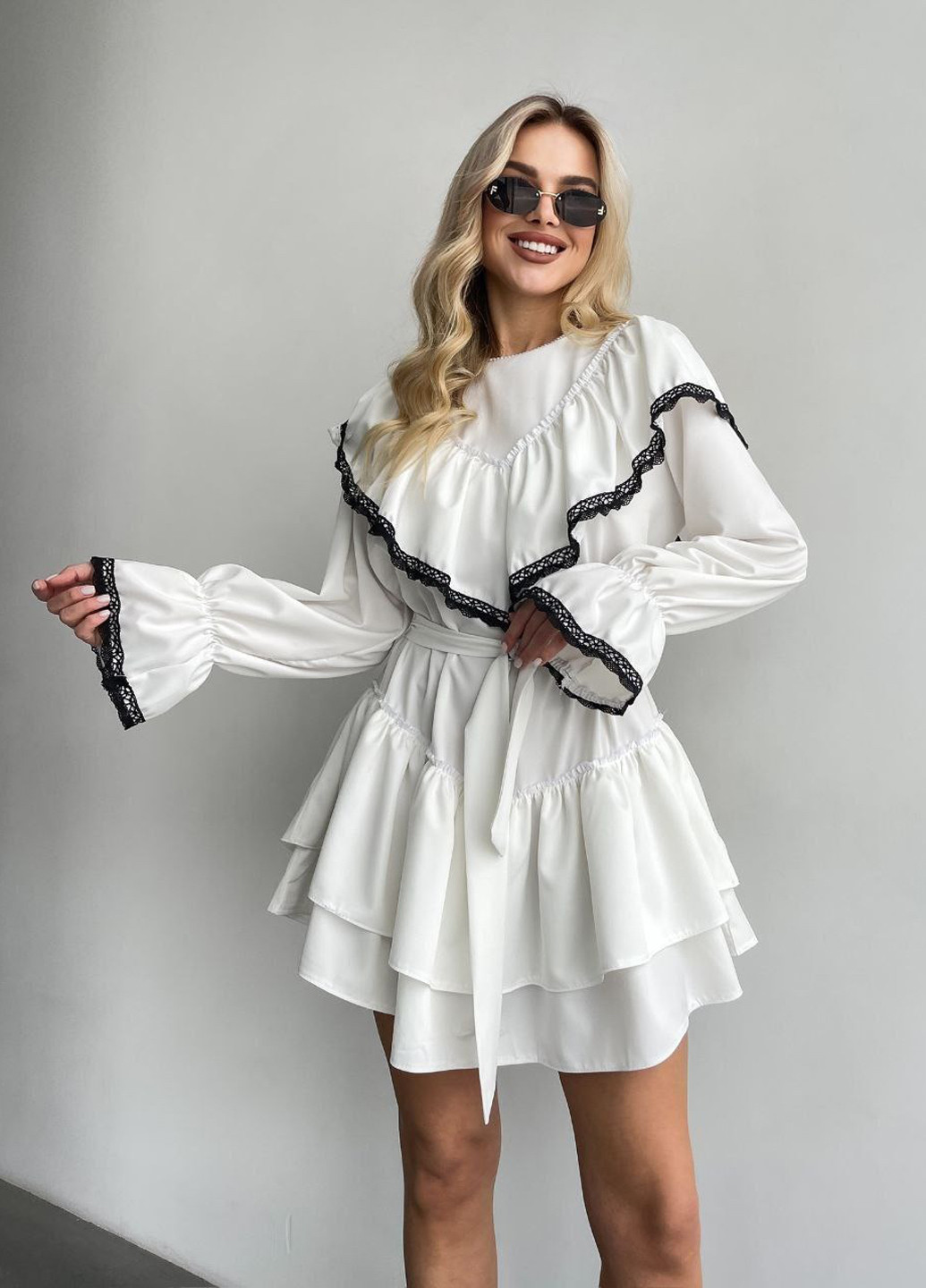 Білий кежуал сукня а-силует No Brand однотонна