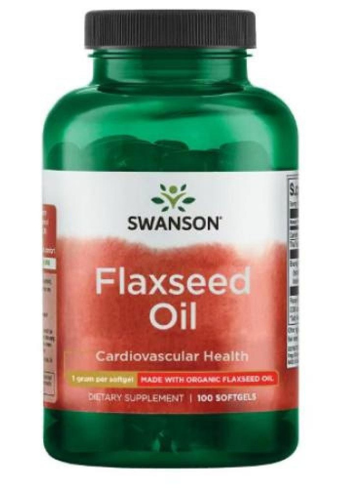 Жирные кислоты Масло льна Flaxseed Oil 1gram 100soft Swanson (232599855)