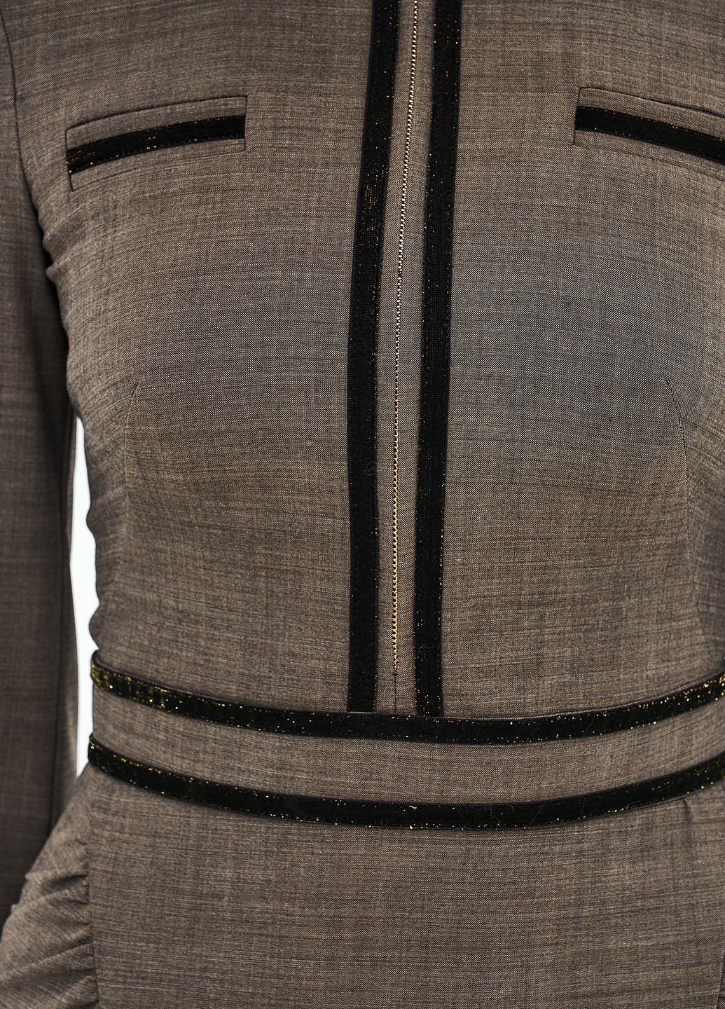 Сіро-коричнева кежуал сукня BGL меланжева