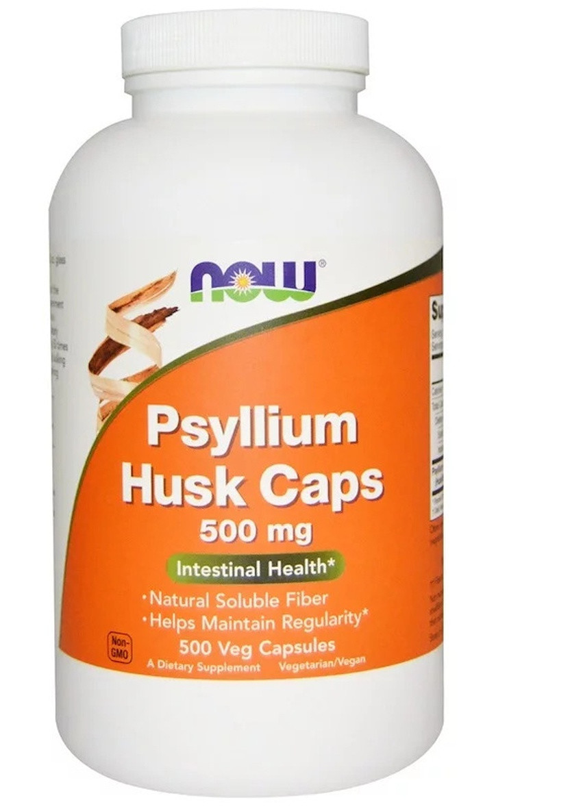 Подорожник (Псилиум), Psyllium Husks,, 500 мг, 500 капсул Now Foods (228291888)